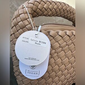 Sylvie Taupe Recycled Vegan Top Handle Bag